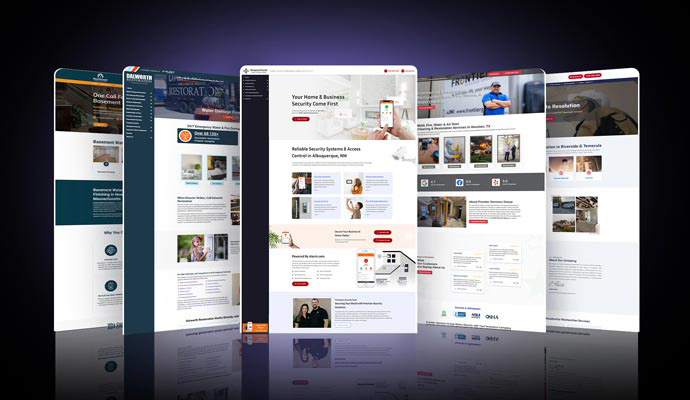 High performance websites mockups
